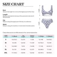 thumbnail image 4 of Kdxio Plaid Flowers Print Women's 2 Piece High Waisted Wrap Spaghetti Strap Summer Swimsuit Bikini Set-Medium, 4 of 7