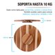 thumbnail image 5 of CASA LITUS Lazy Susan Giratorio de Madera de Acacia 38 cm, Centro de Mesa Giratorio, Charola Organizadora para Mesa, Bandeja Giratoria para Mesa, Especiero y Botanero de Madera, Organizaci&oacute;, 5 of 8