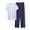 #0354-Silver, variant on Qiyinn Men's Cotton Pajama Set | Breathable Soft Long Sleeve Sleepwear for Night, Lounge, Home