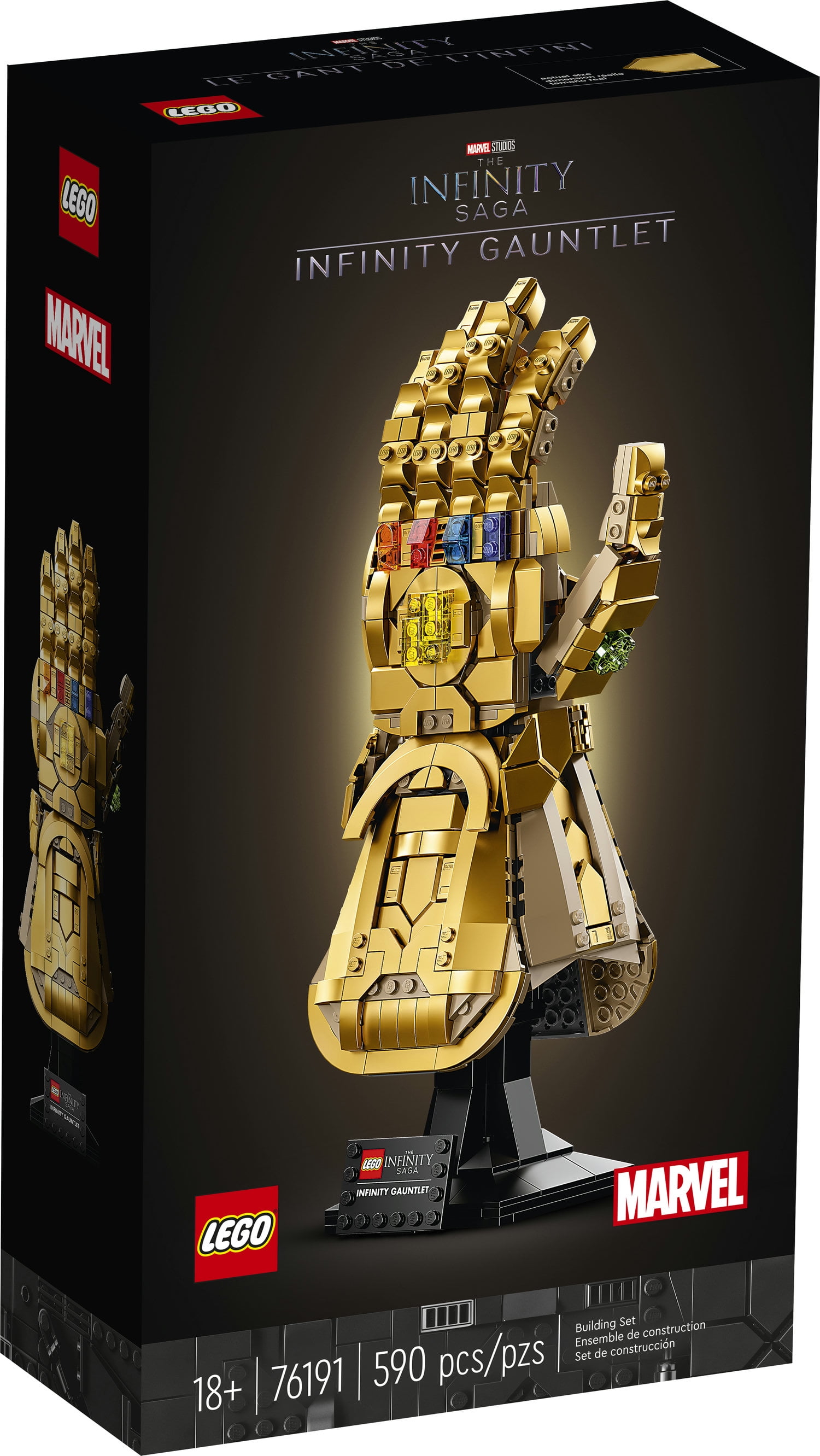 LEGO Marvel Infinity Gauntlet Thanos Glove Set 76191 with Stones Adult Collectible Building Avengers Gift Walmart