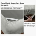 thumbnail image 4 of Velvet Fitted Sheet and Pillowcases Set, Luxury Soft Fuzzy Bottom Sheet with Reinforced Elastic Corner Straps, Deep Pocket up to 15", 1 Fitted Sheet and 2 Pillowcases (Cal King, Light Grey), 4 of 17