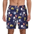 thumbnail image 2 of Goofa Colorful Jellyfish Printed Men's Swim Trunks Board Shorts Quick Dry Mens Swimming Trunks with Compression Liner,Breathable Fit Hawaii Beach Shorts-Small, 2 of 9
