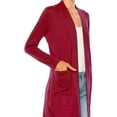 thumbnail image 5 of Women's Casual Open Front Long Sleeves Loose Fit Side Pockets Cardigan, 5 of 6