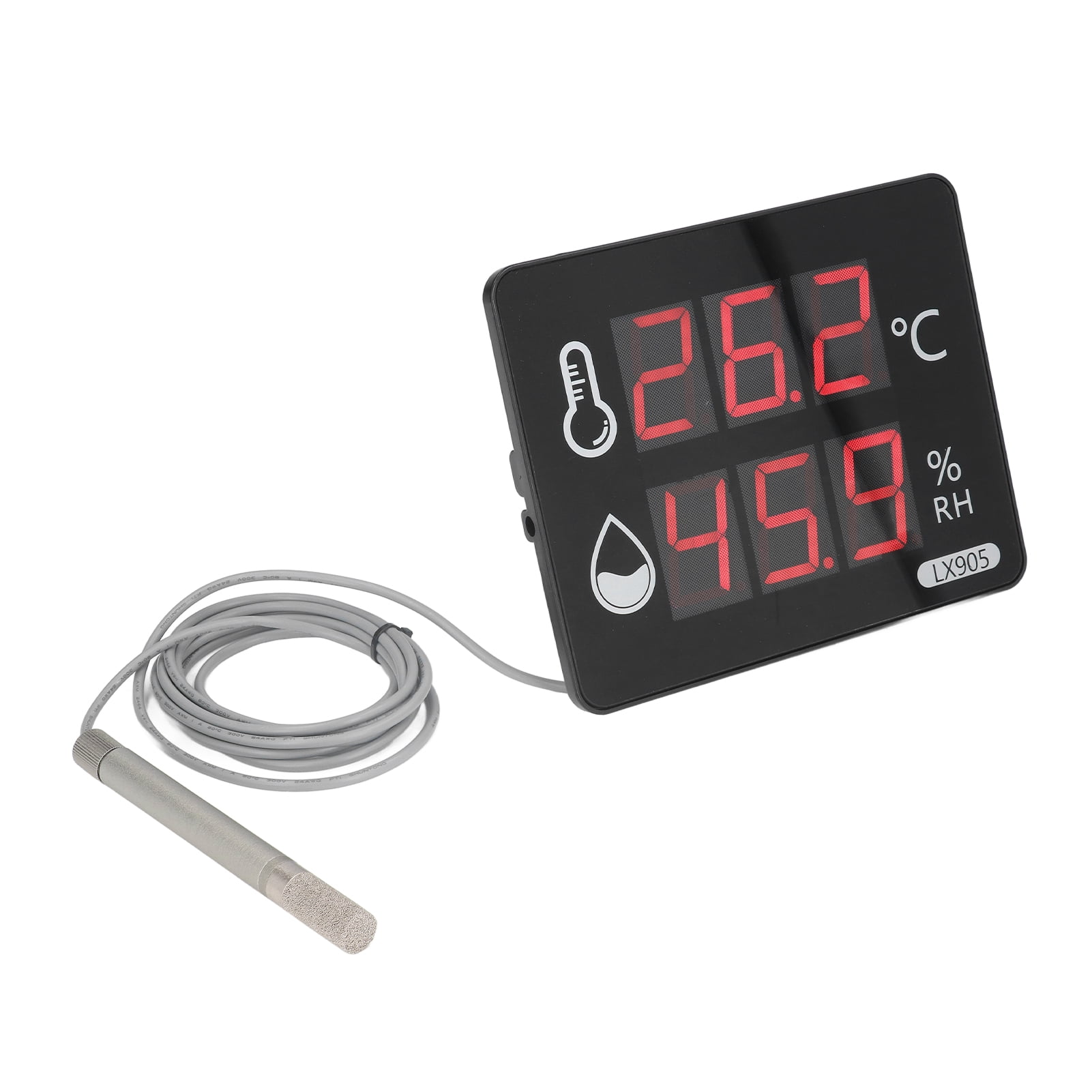 Thermomètre Hygromètre LCD Hilai - Mini, Mesure Température -50°C à 70°C Et Humidité 10-99%, Pile Incluse