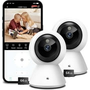 BJR 5ghz Security Cameras Indoor Pan/Tilt, 2K HD Pet Camera, Motion Detection for Baby Pet Monitor, Support