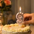 thumbnail image 5 of Btomtd Birthday Crown Number Candle 3 Inch Cake Topper Candles for Milestone Party Supplies Celebration Table Decor, 9, 5 of 7