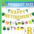 thumbnail image 4 of Tropical Paradise Retirement Celebration Kit 52 Pcs, Featuring Beach-Themed Banners, Balloons, Cake Toppers, Lanterns, and Sashes for a Fun Luau Party Experience, 4 of 5