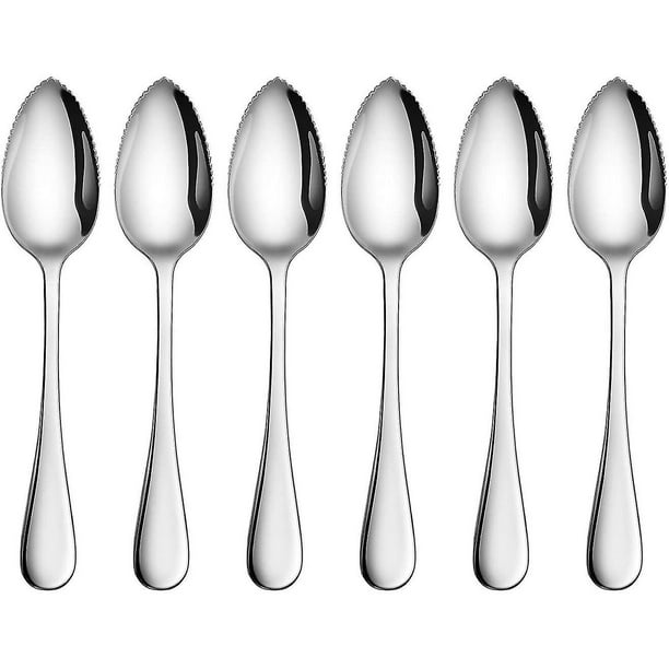 Grapefruit And Dessert Spoon Stainless Steel With Serrated Edge 6.5