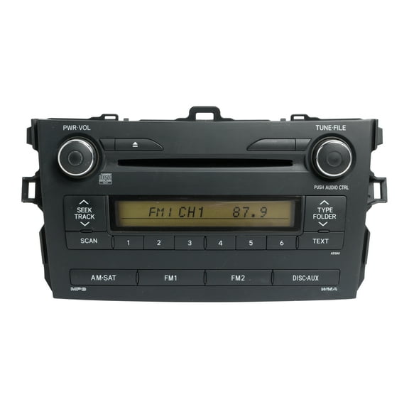 Restored 2009-2010 Toyota Corolla AM FM MP3 Receiver CD Player 8612002A90 A518A0 (Refurbished)