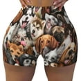 thumbnail image 2 of Susaid various dog breeds Print Intensify Workout Shorts for Women Seamless Scrunch Short Gym Yoga Running Sport Active Exercise Fitness Shorts-XX-Large, 2 of 8