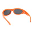 thumbnail image 4 of Classic 90s Style Sport Oval Round Plastic Sunglasses Orange - Black, 4 of 4