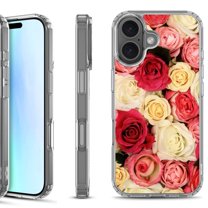 For iPhone 17 Shockproof Protective Phone Case, by OneToughShield - Rose Bouquet