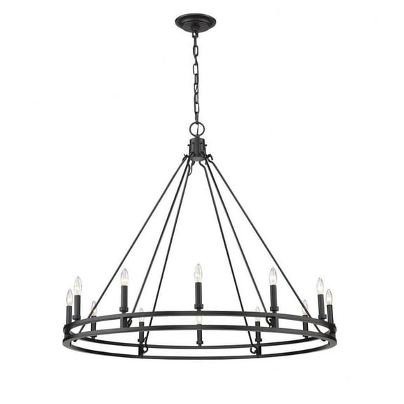 12 Light Chandelier in Rustic Restoration Style 47.75 inches Wide By 40.5 inches High Bailey Street Home 372-Bel-4314912