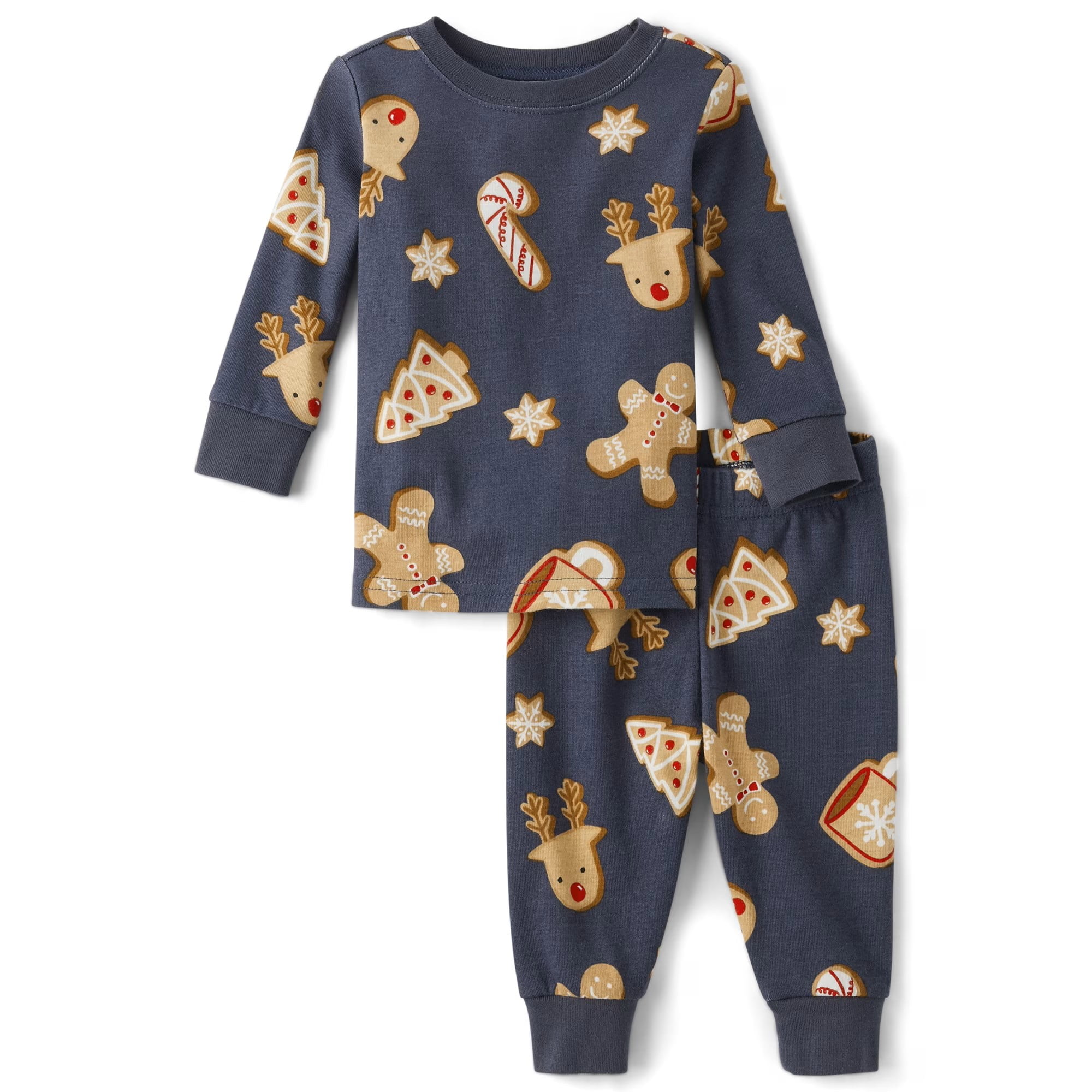 The Children's Place Baby Unisex Matching Family Gingerbread Snug Fit Cotton Pajamas, Sizes 0-24 Months