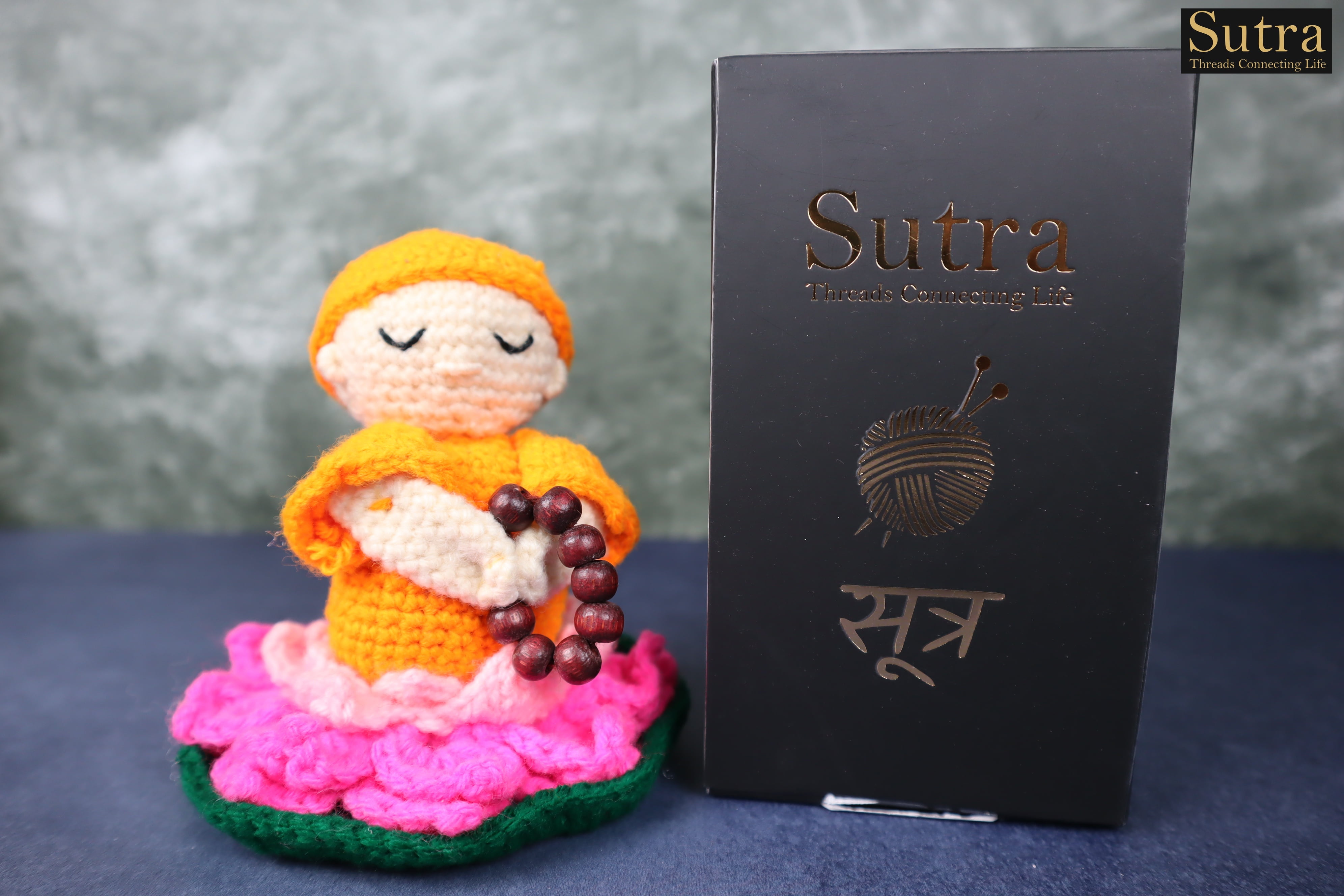 Gift for religious friends,Serene and Artistic Home Décor, Crochet buddha doll, Amigurumi big buddha, Happy monk