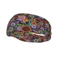 thumbnail image 2 of Uemuo Vintage Floral Printed Sports Headbands for Men Women,Moisture Wicking Workout Headband, Sweatband Headbands,Non-slip Workout Gym Yoga Headband, 2 of 9