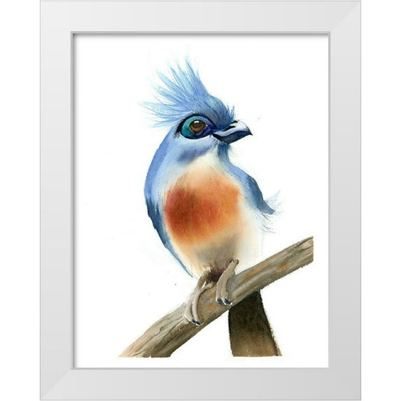Shefranov, Olga 25x32 White Modern Wood Framed Museum Art Print Titled - Blue Baby