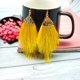 thumbnail image 5 of Pendientes bohemios de hilo sedoso con flecos y borlas, colgantes ligeros con forma de pluma para mujeres y niñas Adepaton LRWJ272-18, 5 of 7