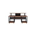 thumbnail image 2 of ACME Megara Music Desk in Cherry & Black Finish, 2 of 6