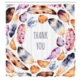 thumbnail image 3 of Ambesonne Tribal Shower Curtain, Bird Feathers Thank You, 69"Wx84"L, Multicolor, 3 of 5