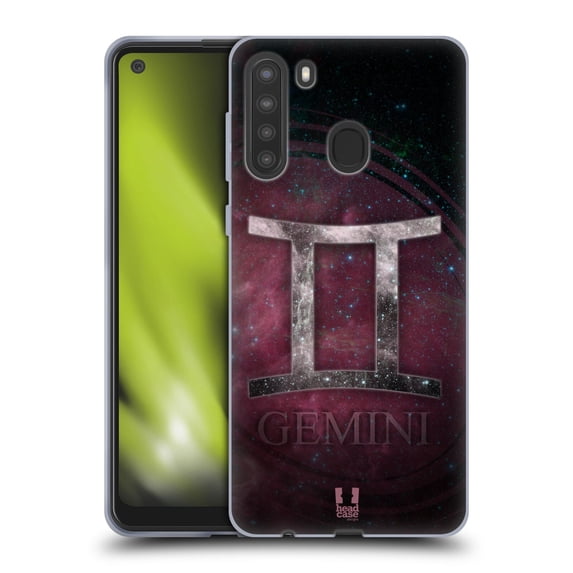 Head Case Designs Nebula Zodiac Symbols Gemini Soft Gel Case Compatible with Samsung Galaxy A21 (2020)