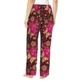 thumbnail image 3 of Balery Golden Snowflakes And And Butterflies print Women's Pajama Pants,Ultra Lightweight Pjs,Lounge Pant-Medium, 3 of 9