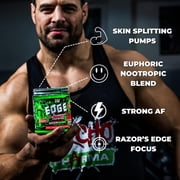 Psycho Pharma Edge of Insanity - Workout Powder for Focus, Strength, Energy (Pina Colada), 50 Servings