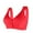Red, variant on Front Closure Bras for Women Push up No Underwire Sleep Bralettes Full Support T-Shirt Bras White S