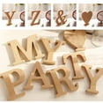 thumbnail image 4 of 2 Piezas DIY licencia Letras Artesanía Pascua Dormitorio Decoración BLESIY Alfabeto de madera, 4 of 8