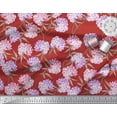 thumbnail image 2 of Soimoi Velvet Fabric Leaves & Lilac Floral Print Sewing Fabric Yard 58 Inch Wide, 2 of 3