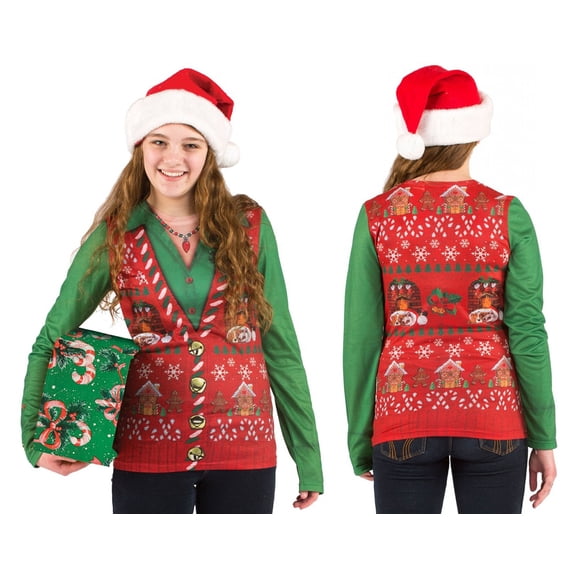 Ugly Christmas Vest Adult Halloween Accessory
