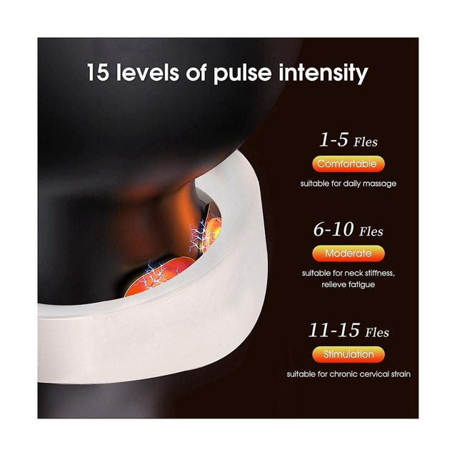 Masajeador de cuello portátil con calor, masajeador eléctrico de vértebras, masajeador de pulsos EMS para aliviar el dolor, regalo para la familia