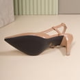 thumbnail image 4 of YTCAMLO Slingback Heels for Women Fashion Comfortable Wedding Party Dress Shoes with Buckle Closed Pointed Toe Pumps, 4 of 9