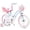 Blue, variant on Glerc Petal Girls Bike, 12 Inch Kids Bike for Ages 2-4 Years Old, Princess Style Toddler Bike with Training Wheels & Basket & Streamers, Peach