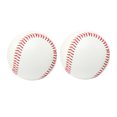 thumbnail image 3 of OUNONA 2Pcs Soft Baseballs White PU Baseball Practice for Kids Eye Hand Coordination, 3 of 7