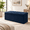 Navy Blue Velvet-15"D x 43"W x 15"H, variant on Leopard Print Leather 43"D x 15"W x 15"H Folding Storage Ottoman