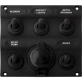 thumbnail image 1 of Sea-Dog 424605-1 Water Resistant Nylon Switch Panel with Power Socket - 5 Toggles, 1 of 1