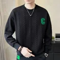 thumbnail image 3 of Sudadera lisa con cuello redondo y manga larga para hombre, color blanco, estilo Harajuku, divertida, 3 of 4