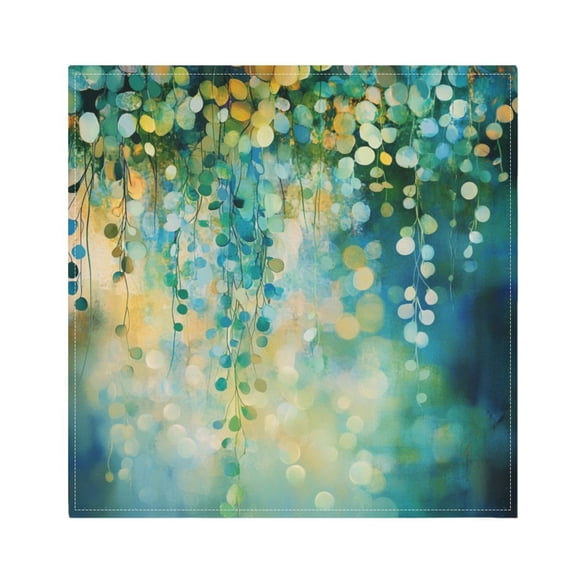 Qxltty Green Flower Leaves Napkins 20×20in Perfect for Parties Dinners Weddings Cocktail Housewarming Cloth Napkins Set of 6