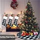 thumbnail image 5 of Medias navideñas: paquete de 4 medias navideñas a cuadros de búfalo de 18 "con puño de piel sintética de felpa blanca, fiesta navideña familiar Vhermosa WRJM-402-1, 5 of 7