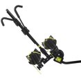 thumbnail image 2 of Swagman Bike Rack 64678 Current; 1-1/4 Inch And 2 Inch Receiver Hitch Mount; Holds 2 Bikes; 60 Pound Weight Capacity Per Bike; Bike Wheel Strap To Wheel Trays; With Lock; Foldable; Black, 2 of 15