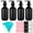 Black, variant on AOWOO 4 Packs Empty Pump Bottles, 16.9oz /500ml Shampoo Bottle Dispenser, Refillable Shampoo Bottles with Stickers Funnel, Reusable Squeeze Lotion Dispenser for Liquid Soap Bathroom