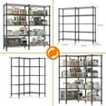 thumbnail image 3 of Homdox 5 Tier Storage Shelves Wire Shelving Unit Metal Shelves for Storage Heavy Duty Garage Shelf Pantry Shelves Kitchen Shelving, 14"x60"x72", Black, 3 of 9