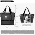 eYotto Travel Bag, Folding Expandable Tote Bag Black, Super Large