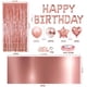 thumbnail image 2 of Kit Globos Cumpleaños Rosa, Guirnalda Happy Birthday, Mantel Oro Rosa, Cortina con Flecos, 24 Globos Confeti, 4 Globos Estrellas y Corazón, Confeti Happy Birthday, 2 of 5