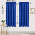 thumbnail image 2 of Blackout Curtains for Bedroom 72 Inch Length 2 Panels Set, Thermal Insulated Privacy Energy Saving Rod Pocket Window Curtain Room Darkening Drapes, W42 x L72 Inch, 2 of 7