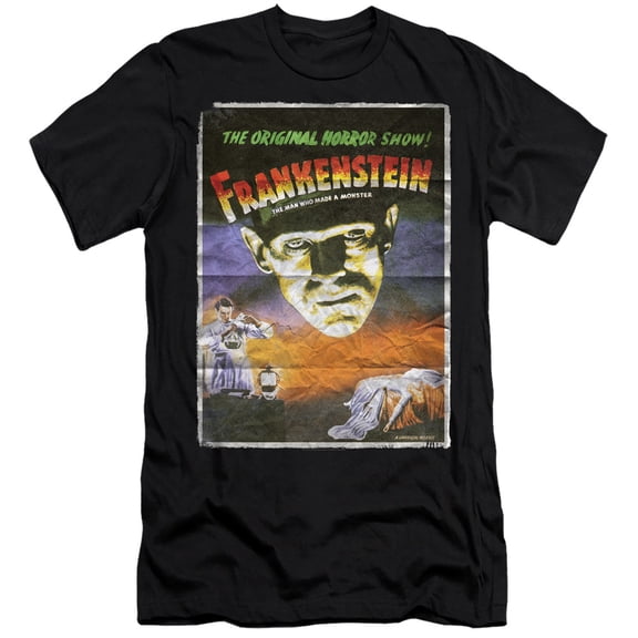 Universal Monsters Frankenstein One Sheet S/S Adult 30/1 T-Shirt Black
