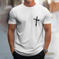 thumbnail image 4 of Ankishi Christian T Shirts for Men Crew Neck Cross Fashion Graphic Tees Cotton Summer Clothing Everyday Wear, 4 of 7