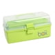 thumbnail image 2 of Caja de manualidades de cajas médicas portátiles Caso de 3 capas con mango Organizador de artesanía Pequeña caja de herramientas de plegamiento para Verde, 2 of 9