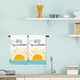 thumbnail image 5 of Summer Kitchen Towel 18 x 26 Inch Hello Sunshine Sun Dish Towel Sunrise Ocean Hand Drying Tea Towel Cooking Baking Cloth for Hawaii Party Home Kitchen Supplies, 2Pcs, 5 of 6